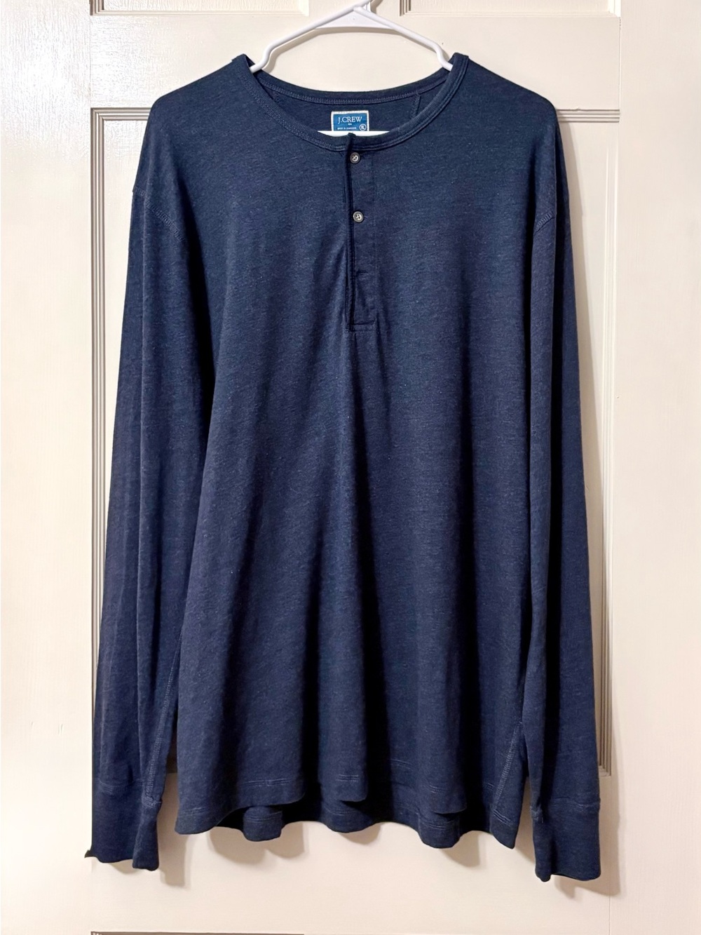 J.Crew Men’s Dark Navy Long-Sleeve Henley